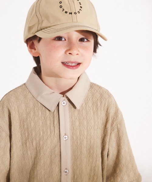 pairmanon（ペアマノン）の「ダイヤジャガードシャツ（シャツ/ブラウス・キッズ・ベージュ/ピンク/ブラック・100/90/110/130/120/140/150）」の12枚目の写真