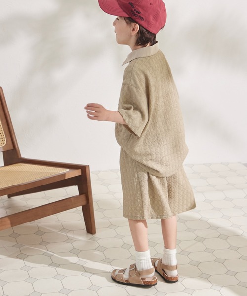 pairmanon（ペアマノン）の「ダイヤジャガードシャツ（シャツ/ブラウス・キッズ・ベージュ/ピンク/ブラック・100/90/110/130/120/140/150）」の15枚目の写真