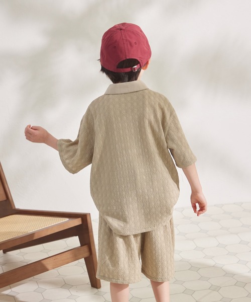 pairmanon（ペアマノン）の「ダイヤジャガードシャツ（シャツ/ブラウス・キッズ・ベージュ/ピンク/ブラック・100/90/110/130/120/140/150）」の16枚目の写真