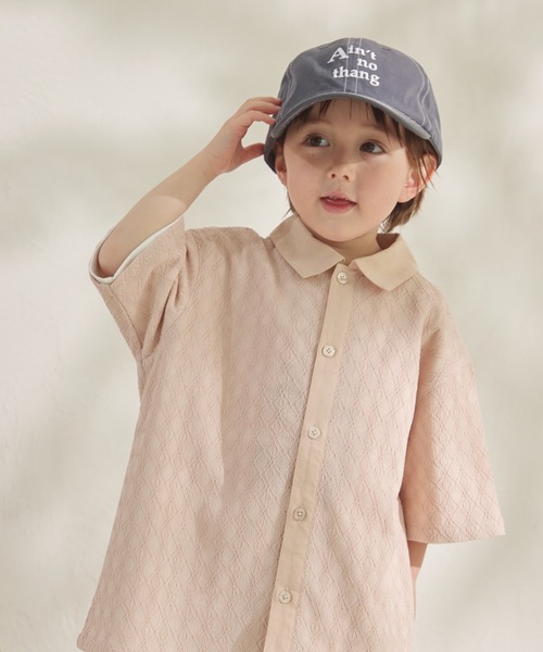 pairmanon（ペアマノン）の「ダイヤジャガードシャツ（シャツ/ブラウス・キッズ・ベージュ/ピンク/ブラック・100/90/110/130/120/140/150）」の17枚目の写真