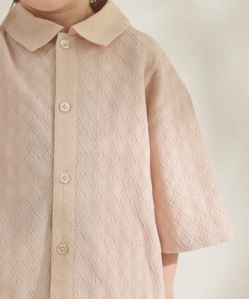 pairmanon（ペアマノン）の「ダイヤジャガードシャツ（シャツ/ブラウス・キッズ・ベージュ/ピンク/ブラック・100/90/110/130/120/140/150）」の18枚目の写真