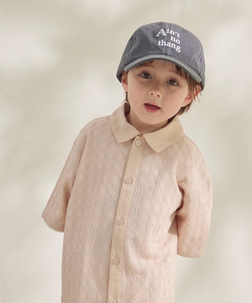 pairmanon（ペアマノン）の「ダイヤジャガードシャツ（シャツ/ブラウス・キッズ・ベージュ/ピンク/ブラック・100/90/110/130/120/140/150）」の6枚目の写真