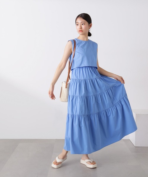 N.(N. Natural Beauty Basic)(エヌエヌナチュラルビューティーベーシック)の「◆レイヤートップコットンキャミワンピース(ワンピース・レディース・イエロー/ブルー/ブラック・SMALL/MEDIUM)」の21枚目の写真