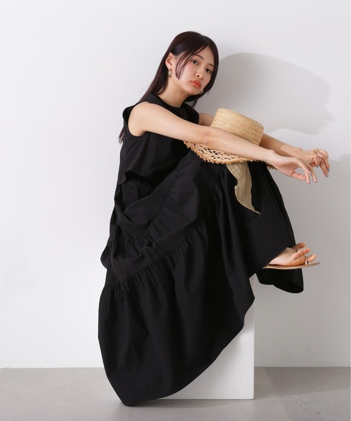 N.(N. Natural Beauty Basic)(エヌエヌナチュラルビューティーベーシック)の「◆レイヤートップコットンキャミワンピース(ワンピース・レディース・イエロー/ブルー/ブラック・SMALL/MEDIUM)」の9枚目の写真