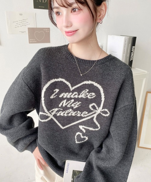 LAVANDA BIGロゴジャガードニット GRAL LAVANDA BIGロゴジャガードニット GRAL LAVANDA BIGロゴ