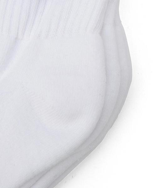 NIKE（ナイキ）の「NIKE（ナイキ） 3P コットンクッション クォーターソックス◆（ソックス/靴下・メンズ・ホワイト・25-27/23-25/27-29）」の4枚目の写真