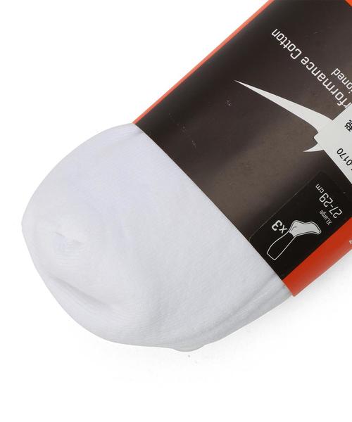 NIKE（ナイキ）の「NIKE（ナイキ） 3P コットンクッション クォーターソックス◆（ソックス/靴下・メンズ・ホワイト・25-27/23-25/27-29）」の2枚目の写真