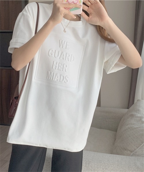 Ritzy（リッツィー）の「エンボスロゴ Tシャツ（Tシャツ/カットソー・レディース・ホワイト/ブラック/チャコールグレー/ブルー・M/L）」の15枚目の写真
