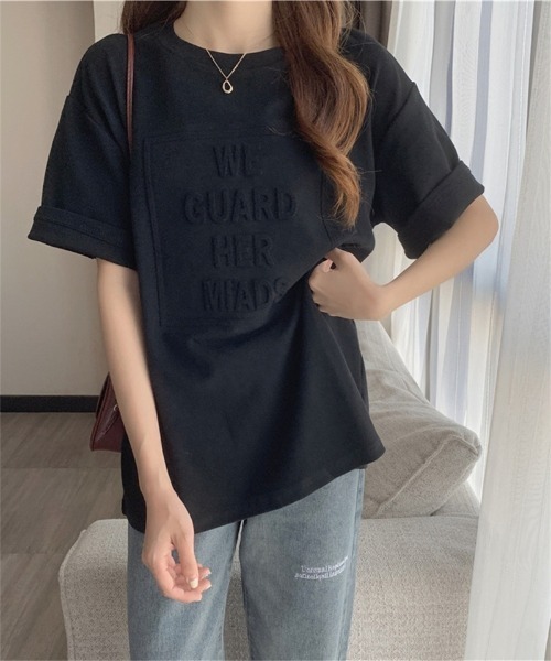 Ritzy（リッツィー）の「エンボスロゴ Tシャツ（Tシャツ/カットソー・レディース・ホワイト/ブラック/チャコールグレー/ブルー・M/L）」の20枚目の写真