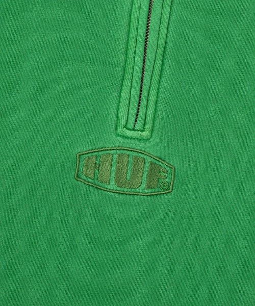 HUF（ハフ）の「MAXIMIZE DYED ZIP POLO / HUF ハフ ポロシャツ（ポロシャツ・メンズ・ブラック/アイボリー/グリーン・SMALL/XX-LARGE/X-LARGE/LARGE/MEDIUM）」の11枚目の写真