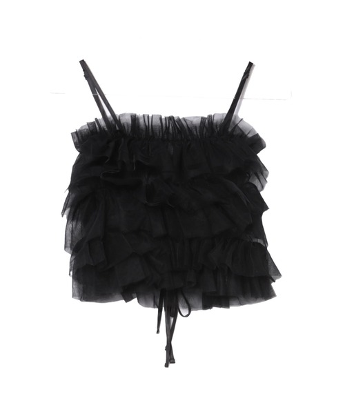 jouetie（ジュエティ）の「チュールビスチェ（キャミソール・レディース・ブラック/オフホワイト/ブルー・MEDIUM）」の2枚目の写真