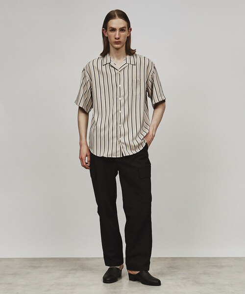 KODAK★大人気★ストライプ半袖Ｔシャツ♪ 半袖ワイシャツ ストライプ ブルー CoolMax ELLE HOMME｜CHOYA