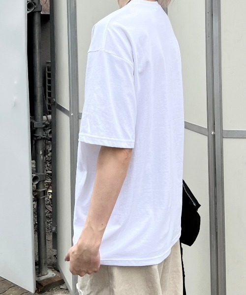 Chikashitsu +(チカシツプラス)の「【Chikashitsu +】paint graphic t-shirt / 【チカシツプラス】ペイントグラフィック半袖Tシャツ(Tシャツ/カットソー・メンズ・ブラック/ホワイト・ONE SIZE)」の6枚目の写真