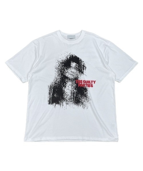 Chikashitsu +(チカシツプラス)の「【Chikashitsu +】paint graphic t-shirt / 【チカシツプラス】ペイントグラフィック半袖Tシャツ(Tシャツ/カットソー・メンズ・ブラック/ホワイト・ONE SIZE)」の19枚目の写真