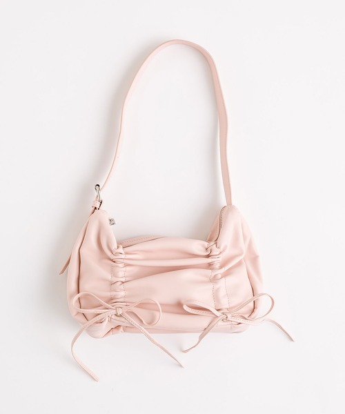 OLIVE des OLIVE（オリーブデオリーブ）の「【WEB限定カラーあり】ドロストリボンバッグ（ショルダーバッグ・レディース・ブラック/ピンク/シルバー/オフホワイト/ブラウン・FREE）」の10枚目の写真