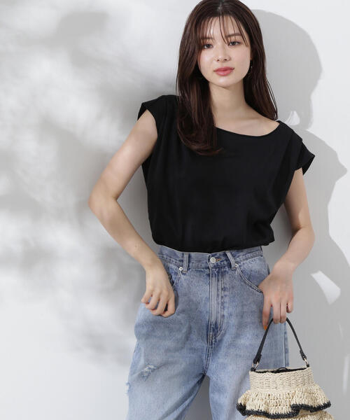 PROPORTION BODY DRESSING（プロポーションボディドレッシング）の「アシメＴシャツ / 1214260700（Tシャツ/カットソー・レディース・ダークグレー/ブラック/ホワイト・FREE）」の9枚目の写真