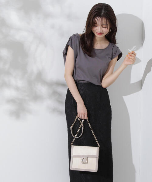 PROPORTION BODY DRESSING（プロポーションボディドレッシング）の「アシメＴシャツ / 1214260700（Tシャツ/カットソー・レディース・ダークグレー/ブラック/ホワイト・FREE）」の14枚目の写真