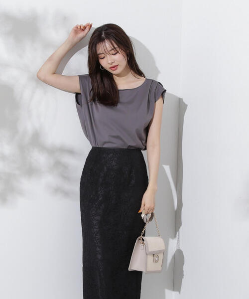 PROPORTION BODY DRESSING（プロポーションボディドレッシング）の「アシメＴシャツ / 1214260700（Tシャツ/カットソー・レディース・ダークグレー/ブラック/ホワイト・FREE）」の17枚目の写真