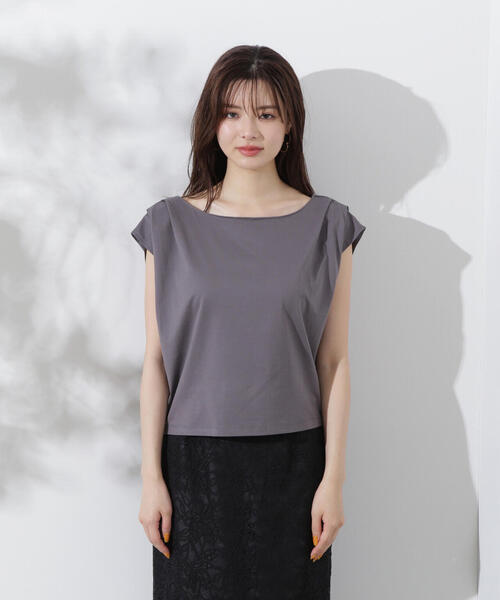 PROPORTION BODY DRESSING（プロポーションボディドレッシング）の「アシメＴシャツ / 1214260700（Tシャツ/カットソー・レディース・ダークグレー/ブラック/ホワイト・FREE）」の19枚目の写真