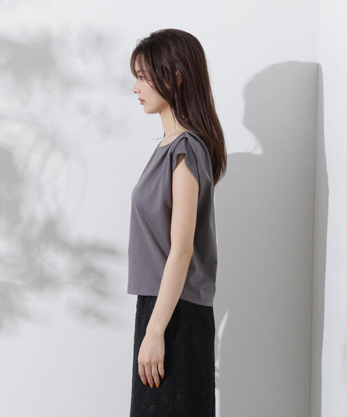 PROPORTION BODY DRESSING（プロポーションボディドレッシング）の「アシメＴシャツ / 1214260700（Tシャツ/カットソー・レディース・ダークグレー/ブラック/ホワイト・FREE）」の20枚目の写真