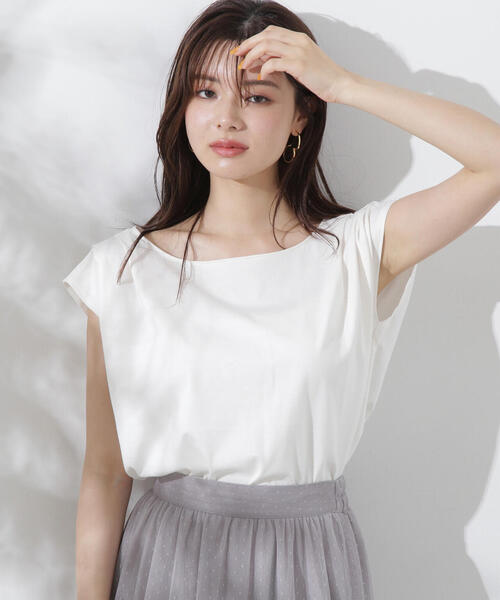 PROPORTION BODY DRESSING（プロポーションボディドレッシング）の「アシメＴシャツ / 1214260700（Tシャツ/カットソー・レディース・ダークグレー/ブラック/ホワイト・FREE）」の4枚目の写真