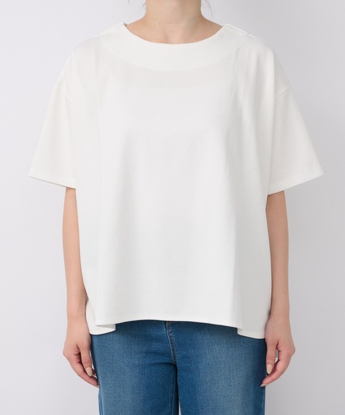 un dix cors（アンディコール）の「《着回し・体型カバー◎》半袖ポンチョカットソー（Tシャツ/カットソー・レディース・オフホワイト/ブラック/グリーン/レッド・FREE）」の16枚目の写真