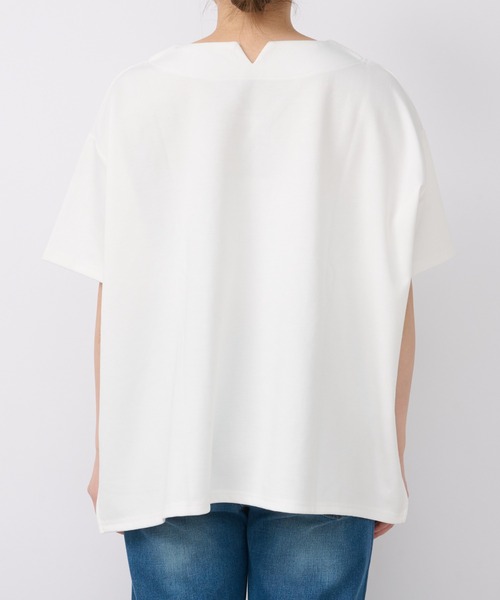 un dix cors（アンディコール）の「《着回し・体型カバー◎》半袖ポンチョカットソー（Tシャツ/カットソー・レディース・オフホワイト/ブラック/グリーン/レッド・FREE）」の18枚目の写真