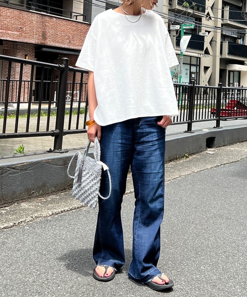 un dix cors（アンディコール）の「《着回し・体型カバー◎》半袖ポンチョカットソー（Tシャツ/カットソー・レディース・オフホワイト/ブラック/グリーン/レッド・FREE）」の15枚目の写真