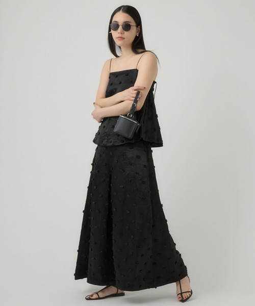 Chaos（カオス）の「Chaos(カオス)/シテキュロットハーフパンツ  【セットアップ着用可能】（その他パンツ・レディース・ブラック/アイボリー・38/36）」の2枚目の写真