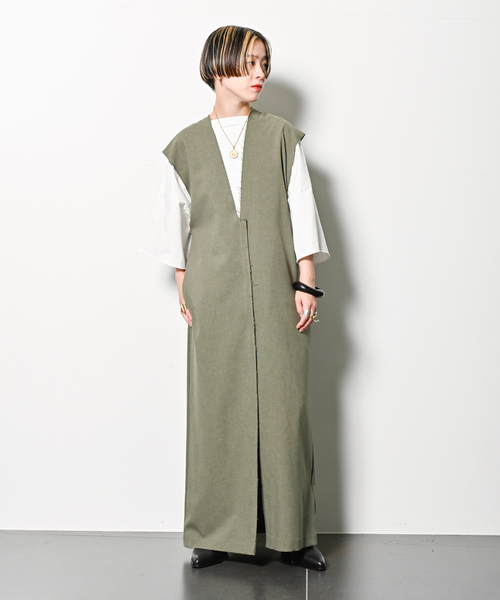 シティショップ　マキシ丈ワンピース　LONG TORO TIE DRESS CITYSHOP（シティーショップ）の「TORO WASHER DRESS：ワンピース