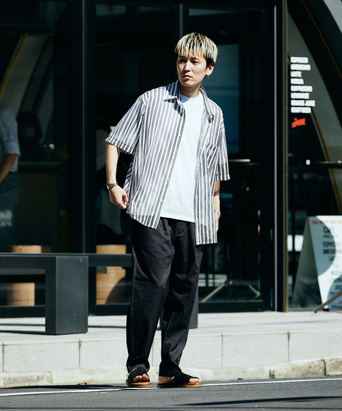 JOURNAL STANDARD relume(ジャーナルスタンダード レリューム)の「カラーストライプレースシャツ(シャツ/ブラウス・メンズ・サックスブルー/ブラック/チャコールグレー・LARGE/MEDIUM)」の8枚目の写真