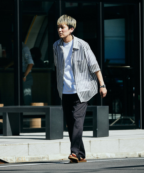 JOURNAL STANDARD relume(ジャーナルスタンダード レリューム)の「カラーストライプレースシャツ(シャツ/ブラウス・メンズ・サックスブルー/ブラック/チャコールグレー・LARGE/MEDIUM)」の10枚目の写真