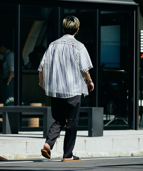 JOURNAL STANDARD relume(ジャーナルスタンダード レリューム)の「カラーストライプレースシャツ(シャツ/ブラウス・メンズ・サックスブルー/ブラック/チャコールグレー・LARGE/MEDIUM)」の11枚目の写真