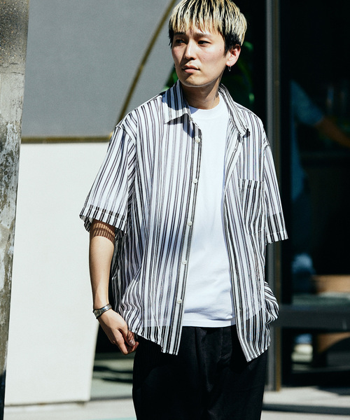 JOURNAL STANDARD relume(ジャーナルスタンダード レリューム)の「カラーストライプレースシャツ(シャツ/ブラウス・メンズ・サックスブルー/ブラック/チャコールグレー・LARGE/MEDIUM)」の16枚目の写真