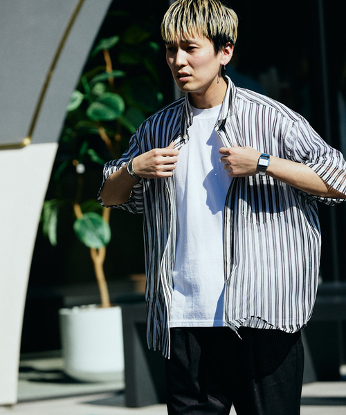 JOURNAL STANDARD - JOURNAL STANDARD☆カラミストライプスクエアカラーブラウス JOURNAL STANDARD（ジャーナルスタンダード）の「コットン