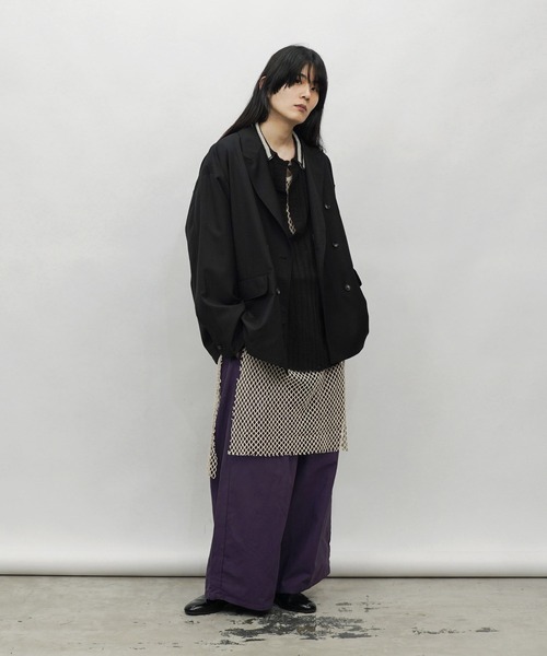 Aphlotus（アプロタス）の「ワイドバギーパンツ(ダック/ジャガード)（その他パンツ・メンズ・パープル/グリーン系その他/ブラック系その他/ブラック・X-SMALL/SMALL/MEDIUM/LARGE）」の22枚目の写真