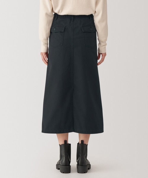 無印良品(ムジルシリョウヒン)の「婦人 洗いざらし ヘリンボーンベイカーストレートスカート(スカート・レディース・ブルー/ブラック/カーキ系・S/M/L/XL)」の7枚目の写真