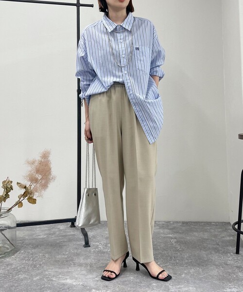 fredy emue（フレディエミュ）の「ドライポリセンタープレスパンツ（その他パンツ・レディース・ブラック/ベージュ/サックスブルー・36/38）」の13枚目の写真