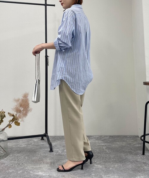 fredy emue（フレディエミュ）の「ドライポリセンタープレスパンツ（その他パンツ・レディース・ブラック/ベージュ/サックスブルー・36/38）」の14枚目の写真