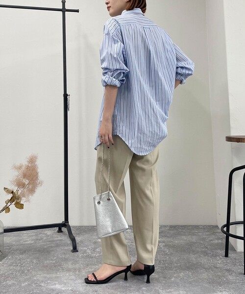 fredy emue（フレディエミュ）の「ドライポリセンタープレスパンツ（その他パンツ・レディース・ブラック/ベージュ/サックスブルー・36/38）」の15枚目の写真