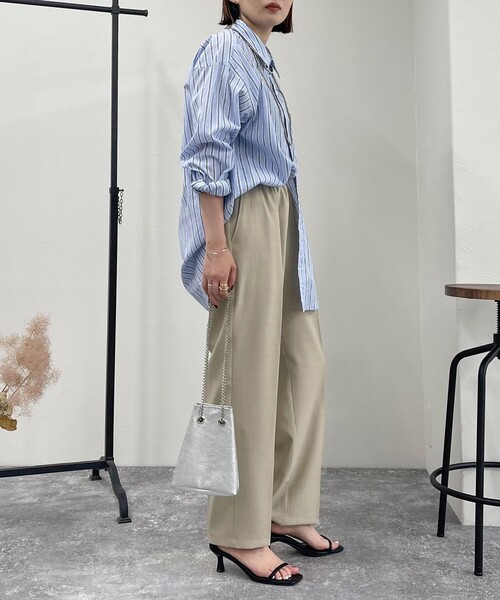 fredy emue（フレディエミュ）の「ドライポリセンタープレスパンツ（その他パンツ・レディース・ブラック/ベージュ/サックスブルー・36/38）」の16枚目の写真