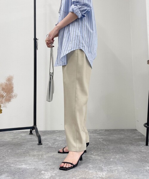 fredy emue（フレディエミュ）の「ドライポリセンタープレスパンツ（その他パンツ・レディース・ブラック/ベージュ/サックスブルー・36/38）」の18枚目の写真