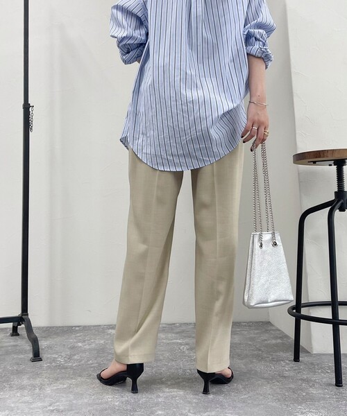 fredy emue（フレディエミュ）の「ドライポリセンタープレスパンツ（その他パンツ・レディース・ブラック/ベージュ/サックスブルー・36/38）」の19枚目の写真