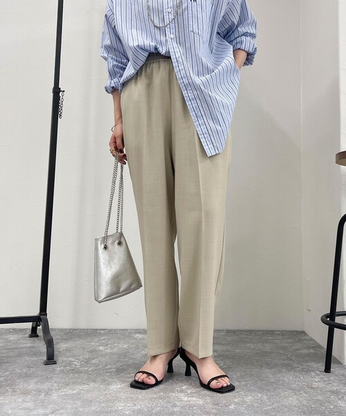 fredy emue（フレディエミュ）の「ドライポリセンタープレスパンツ（その他パンツ・レディース・ブラック/ベージュ/サックスブルー・36/38）」の20枚目の写真