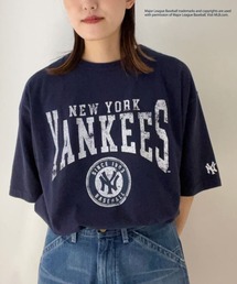 MLB(エムエルビー)カスレ加工プリントTシャツ