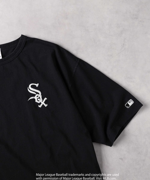 MLB(メジャーリーグベースボール)の「MLB(エムエルビー)カスレ加工プリントTシャツ(Tシャツ/カットソー・メンズ・ブラック/ブルー/グリーン/ホワイト/ブラウン/ネイビー・M/L/XL)」の8枚目の写真