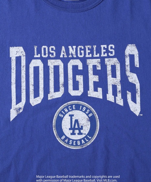 MLB(メジャーリーグベースボール)の「MLB(エムエルビー)カスレ加工プリントTシャツ(Tシャツ/カットソー・メンズ・ブラック/ブルー/グリーン/ホワイト/ブラウン/ネイビー・M/L/XL)」の16枚目の写真