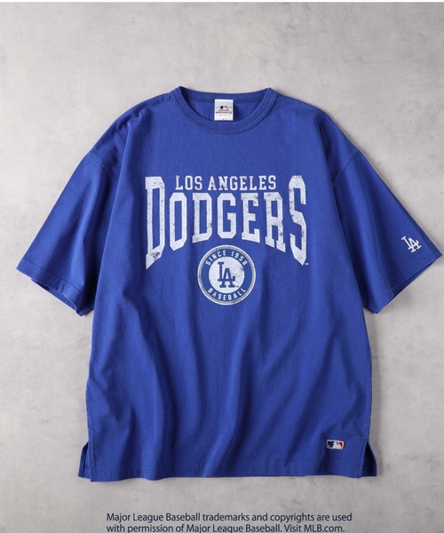 MLB(メジャーリーグベースボール)の「MLB(エムエルビー)カスレ加工プリントTシャツ(Tシャツ/カットソー・メンズ・ブラック/ブルー/グリーン/ホワイト/ブラウン/ネイビー・M/L/XL)」の20枚目の写真