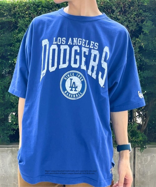 MLB(メジャーリーグベースボール)の「MLB(エムエルビー)カスレ加工プリントTシャツ(Tシャツ/カットソー・メンズ・ブラック/ブルー/グリーン/ホワイト/ブラウン/ネイビー・M/L/XL)」の19枚目の写真