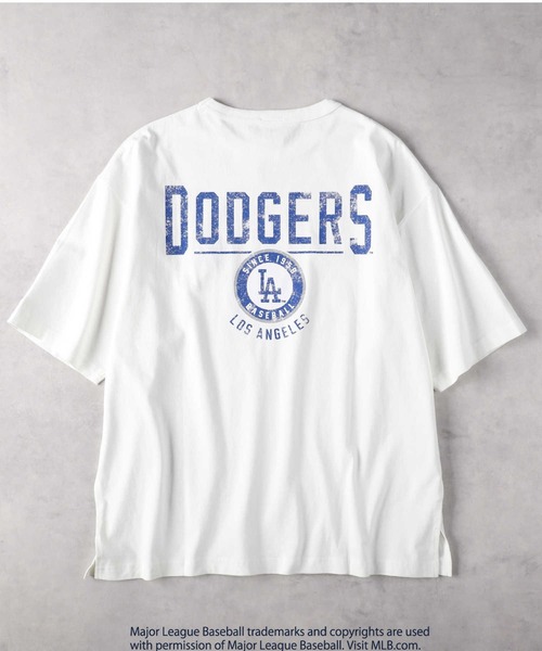 MLB(メジャーリーグベースボール)の「MLB(エムエルビー)カスレ加工プリントTシャツ(Tシャツ/カットソー・メンズ・ブラック/ブルー/グリーン/ホワイト/ブラウン/ネイビー・M/L/XL)」の18枚目の写真